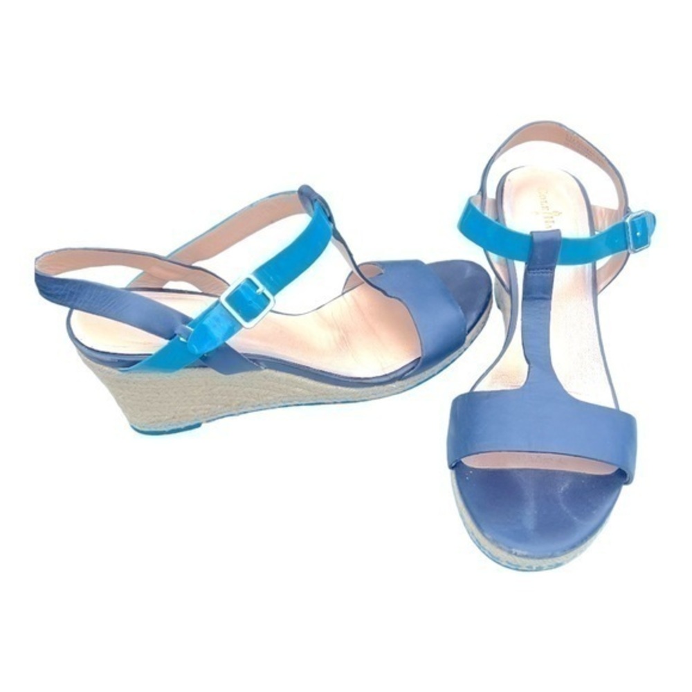 ▶️ Cole Haan ◀️ Elizabeth Platform Sandal. Blue / Topaz Patent. 9 1/2 B